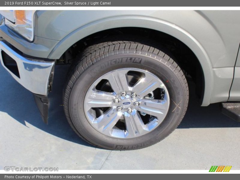 Silver Spruce / Light Camel 2019 Ford F150 XLT SuperCrew