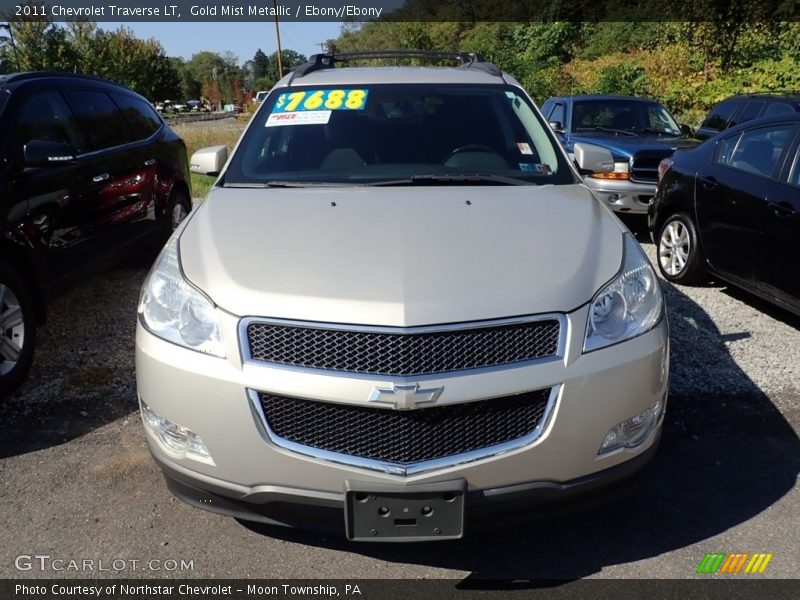 Gold Mist Metallic / Ebony/Ebony 2011 Chevrolet Traverse LT
