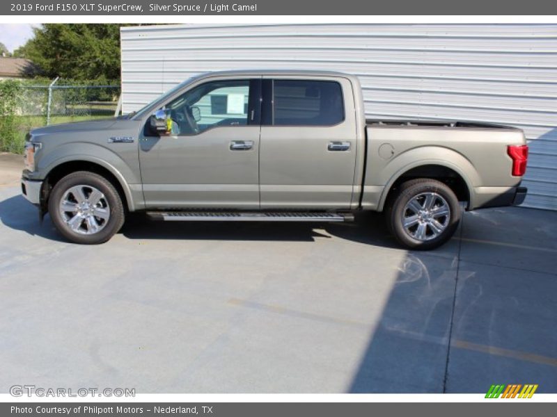 Silver Spruce / Light Camel 2019 Ford F150 XLT SuperCrew