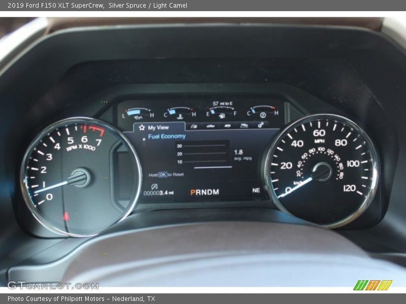 Silver Spruce / Light Camel 2019 Ford F150 XLT SuperCrew
