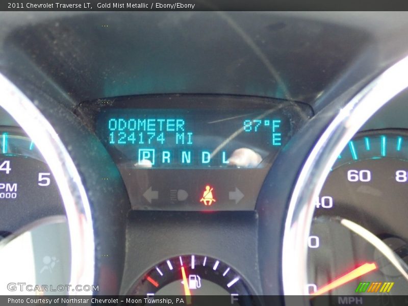 Gold Mist Metallic / Ebony/Ebony 2011 Chevrolet Traverse LT
