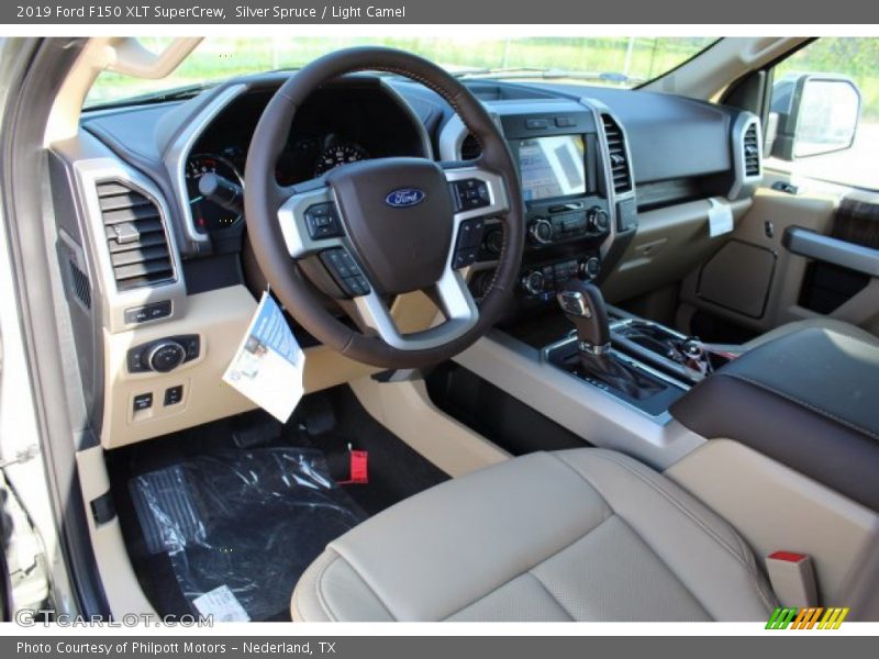Silver Spruce / Light Camel 2019 Ford F150 XLT SuperCrew