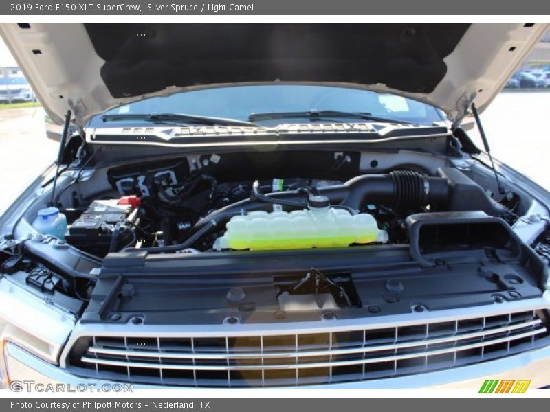 Silver Spruce / Light Camel 2019 Ford F150 XLT SuperCrew