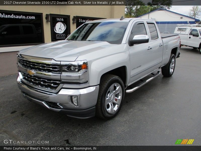 Silver Ice Metallic / Jet Black 2017 Chevrolet Silverado 1500 LTZ Double Cab 4x4