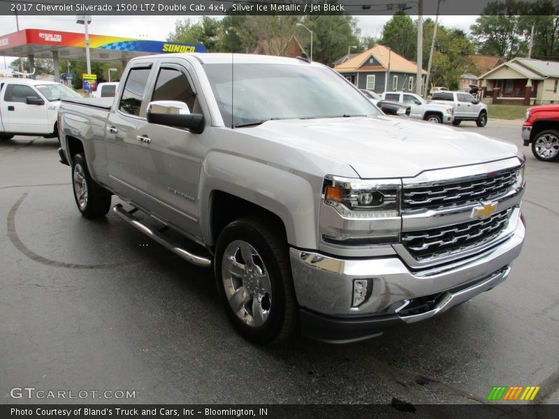Silver Ice Metallic / Jet Black 2017 Chevrolet Silverado 1500 LTZ Double Cab 4x4