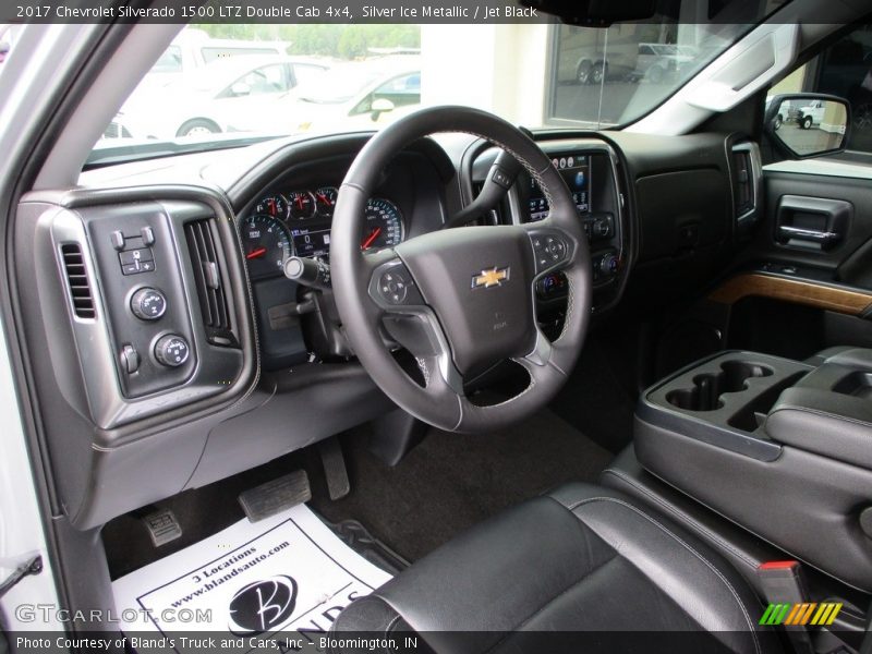 Silver Ice Metallic / Jet Black 2017 Chevrolet Silverado 1500 LTZ Double Cab 4x4