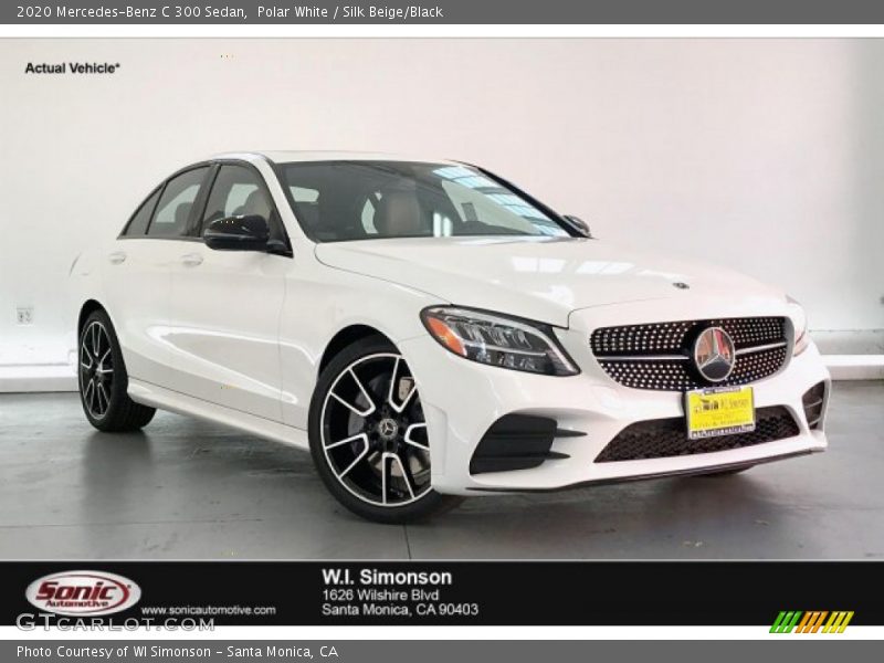 Polar White / Silk Beige/Black 2020 Mercedes-Benz C 300 Sedan