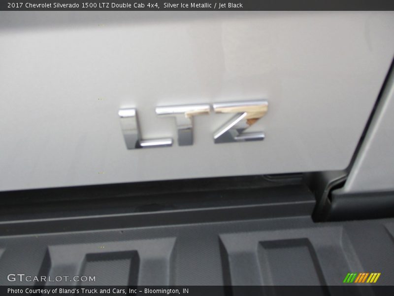 Silver Ice Metallic / Jet Black 2017 Chevrolet Silverado 1500 LTZ Double Cab 4x4