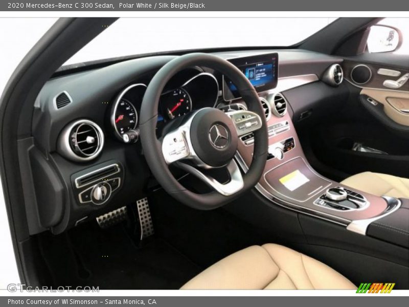 Polar White / Silk Beige/Black 2020 Mercedes-Benz C 300 Sedan