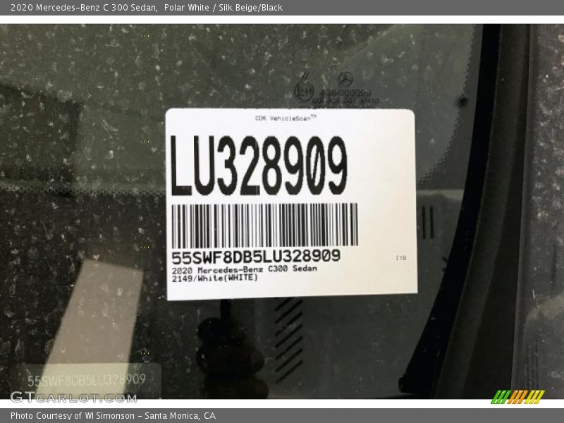 Polar White / Silk Beige/Black 2020 Mercedes-Benz C 300 Sedan