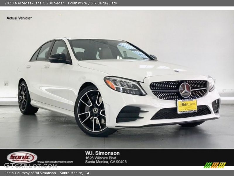 Polar White / Silk Beige/Black 2020 Mercedes-Benz C 300 Sedan