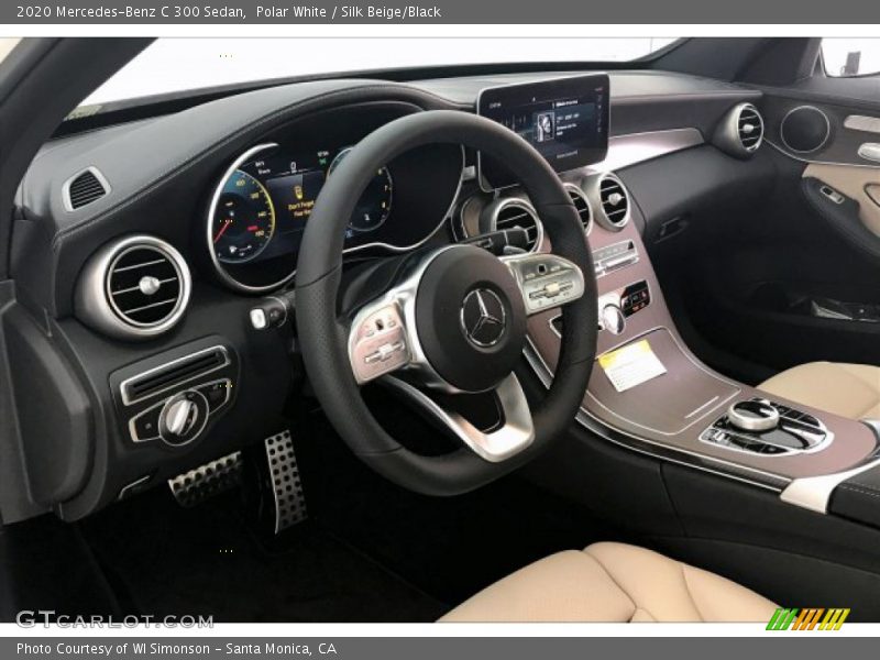 Polar White / Silk Beige/Black 2020 Mercedes-Benz C 300 Sedan