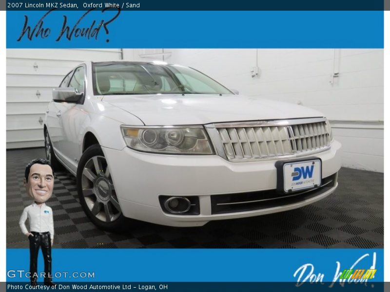 Oxford White / Sand 2007 Lincoln MKZ Sedan