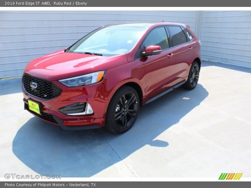 Ruby Red / Ebony 2019 Ford Edge ST AWD