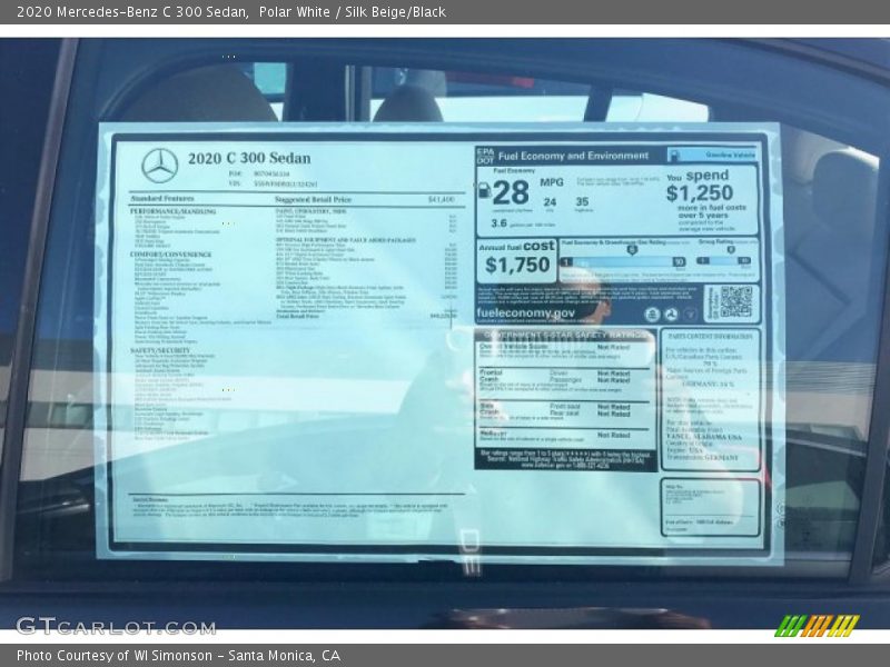 Polar White / Silk Beige/Black 2020 Mercedes-Benz C 300 Sedan