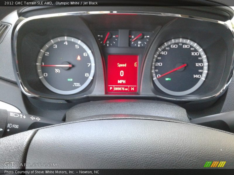 Olympic White / Jet Black 2012 GMC Terrain SLE AWD