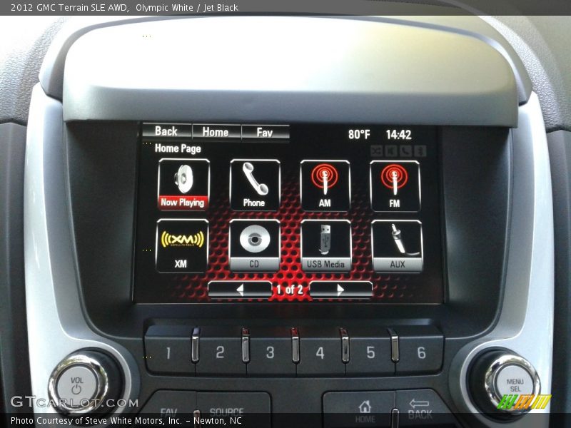 Olympic White / Jet Black 2012 GMC Terrain SLE AWD