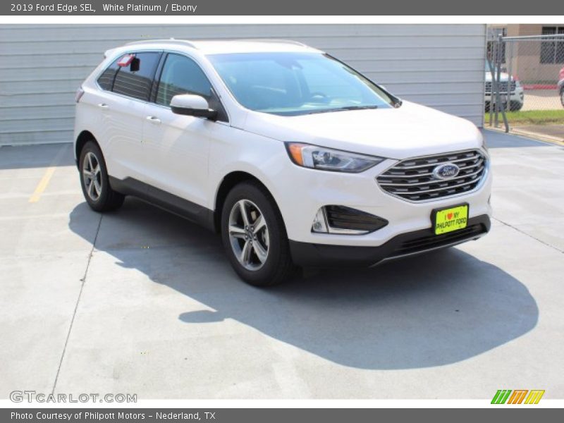 White Platinum / Ebony 2019 Ford Edge SEL