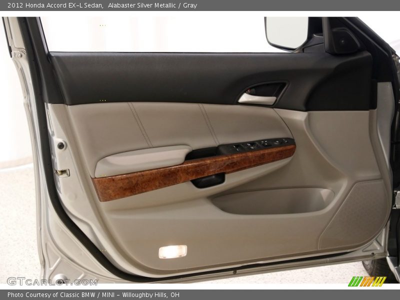 Alabaster Silver Metallic / Gray 2012 Honda Accord EX-L Sedan