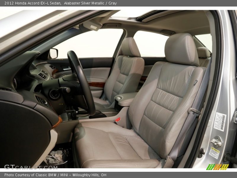 Alabaster Silver Metallic / Gray 2012 Honda Accord EX-L Sedan