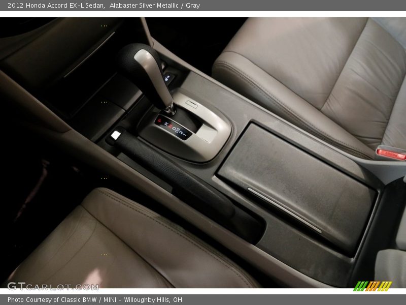 Alabaster Silver Metallic / Gray 2012 Honda Accord EX-L Sedan