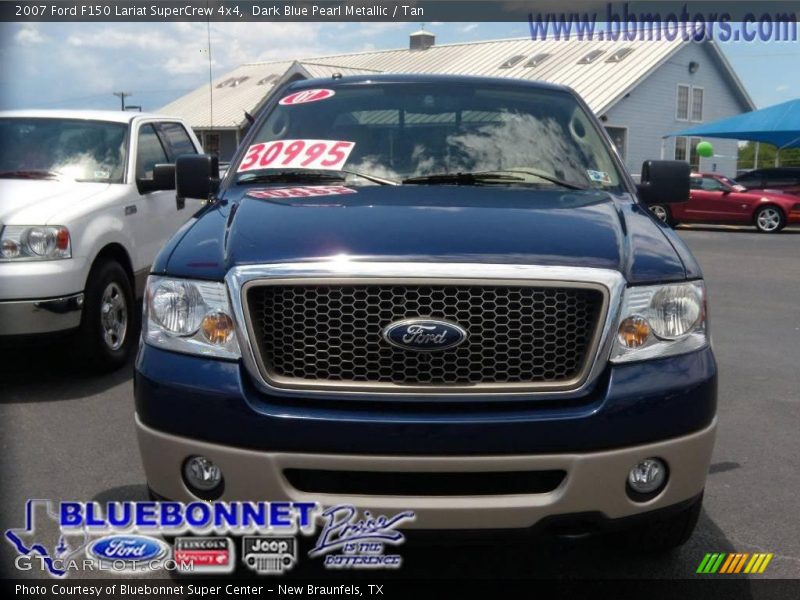 Dark Blue Pearl Metallic / Tan 2007 Ford F150 Lariat SuperCrew 4x4