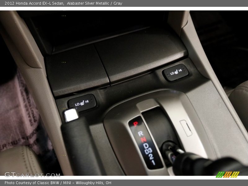 Alabaster Silver Metallic / Gray 2012 Honda Accord EX-L Sedan