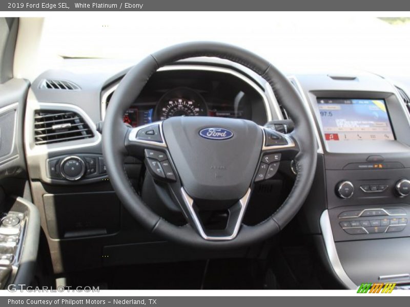 White Platinum / Ebony 2019 Ford Edge SEL