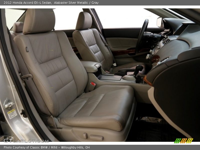 Alabaster Silver Metallic / Gray 2012 Honda Accord EX-L Sedan