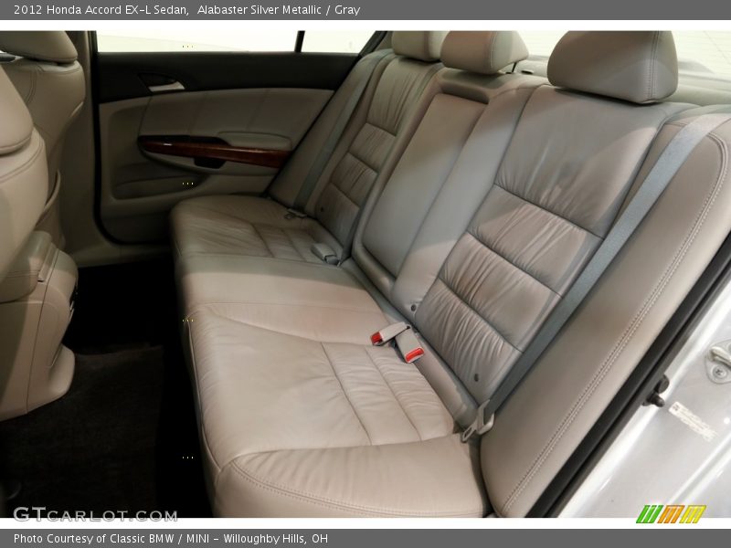 Alabaster Silver Metallic / Gray 2012 Honda Accord EX-L Sedan