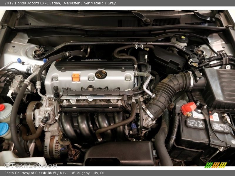 Alabaster Silver Metallic / Gray 2012 Honda Accord EX-L Sedan