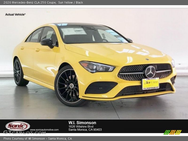 Sun Yellow / Black 2020 Mercedes-Benz CLA 250 Coupe