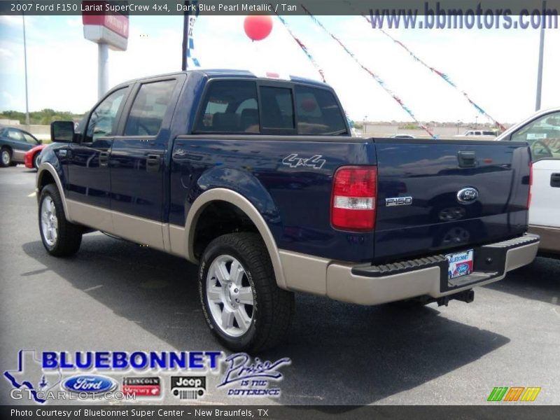 Dark Blue Pearl Metallic / Tan 2007 Ford F150 Lariat SuperCrew 4x4