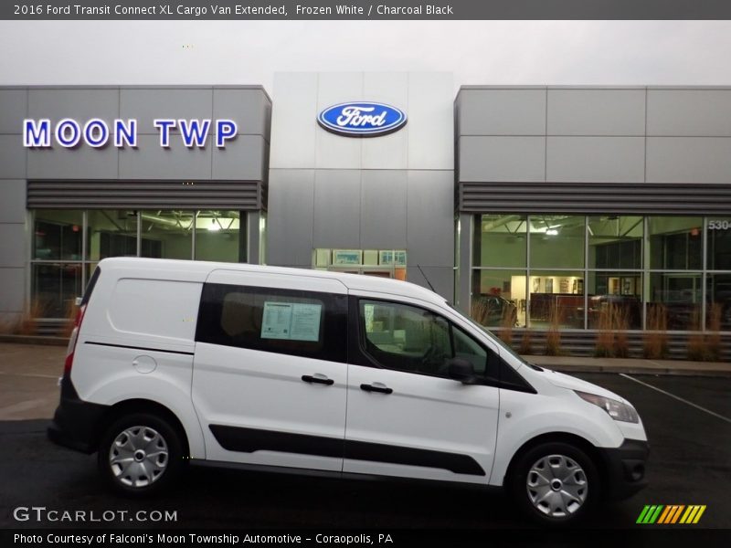 Frozen White / Charcoal Black 2016 Ford Transit Connect XL Cargo Van Extended