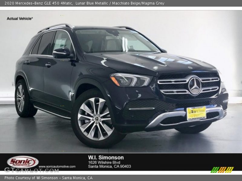 Lunar Blue Metallic / Macchiato Beige/Magma Grey 2020 Mercedes-Benz GLE 450 4Matic