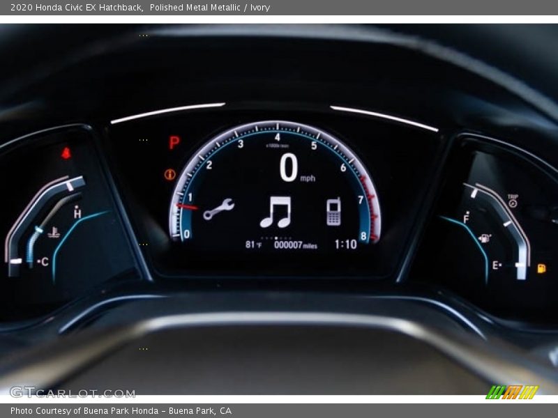 Polished Metal Metallic / Ivory 2020 Honda Civic EX Hatchback