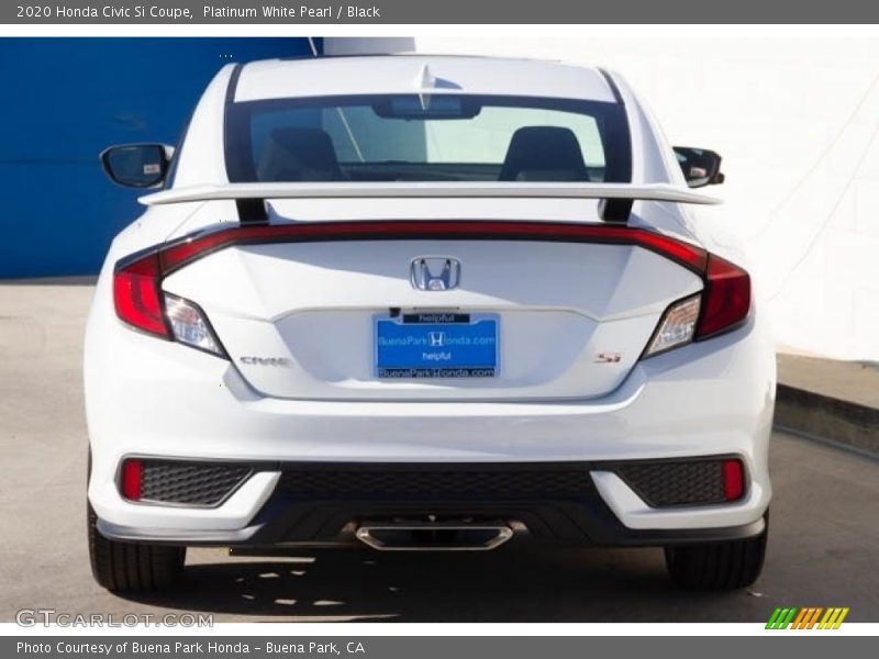 Platinum White Pearl / Black 2020 Honda Civic Si Coupe