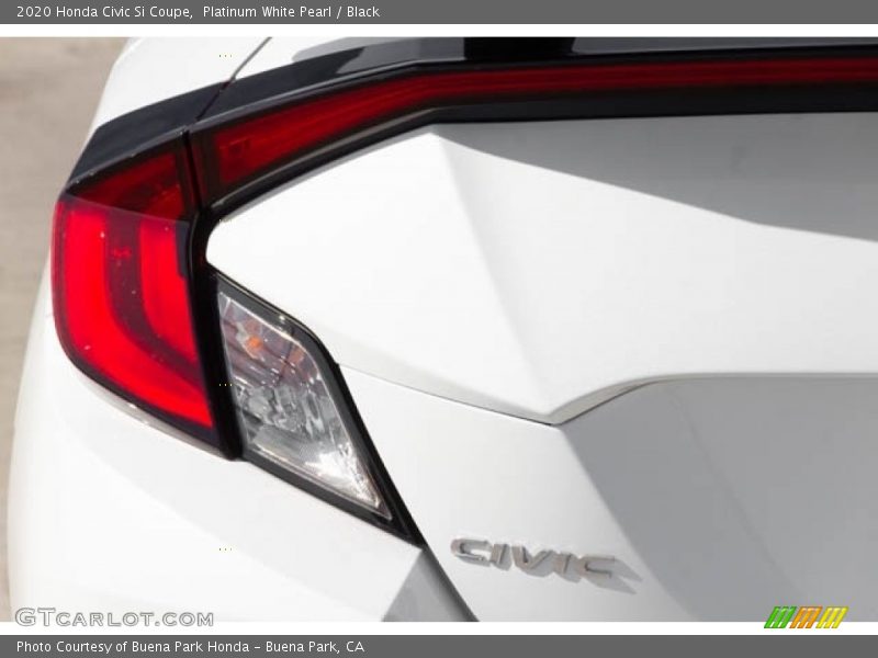 Platinum White Pearl / Black 2020 Honda Civic Si Coupe