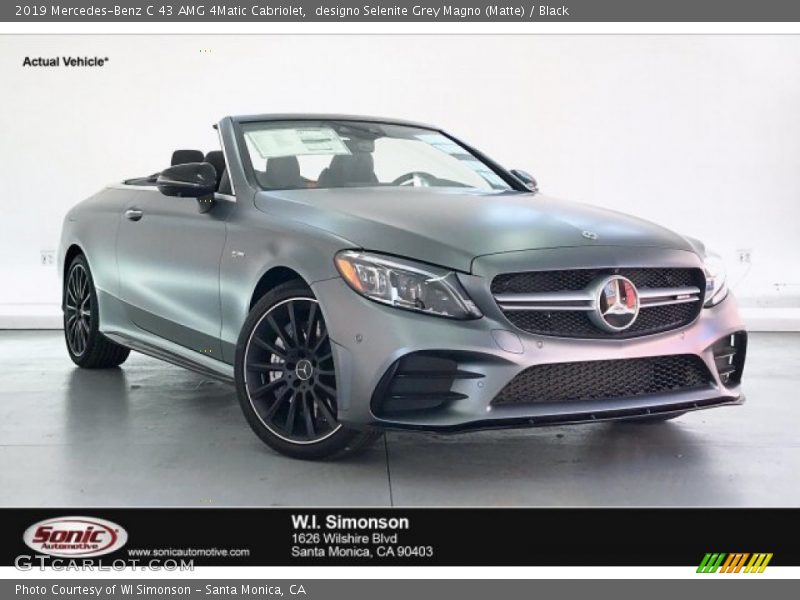 designo Selenite Grey Magno (Matte) / Black 2019 Mercedes-Benz C 43 AMG 4Matic Cabriolet