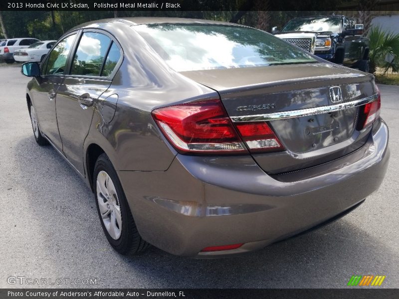 Polished Metal Metallic / Black 2013 Honda Civic LX Sedan