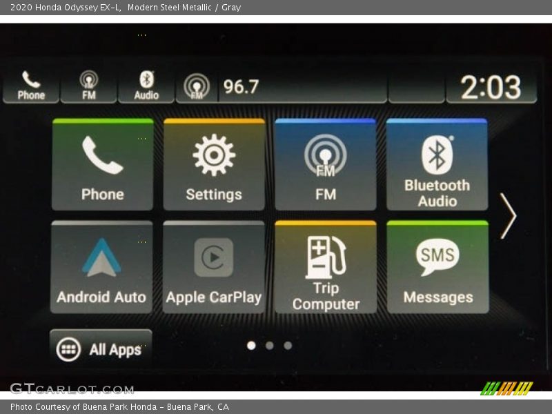 Modern Steel Metallic / Gray 2020 Honda Odyssey EX-L