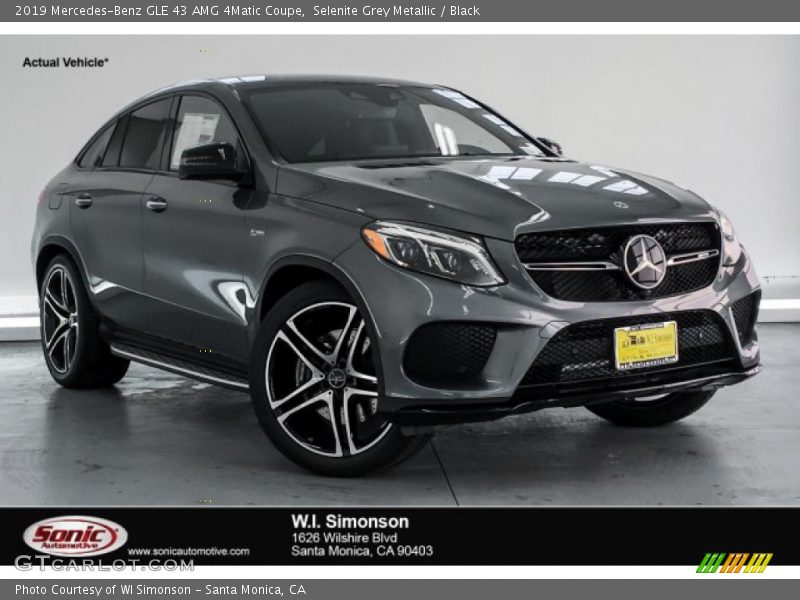 Selenite Grey Metallic / Black 2019 Mercedes-Benz GLE 43 AMG 4Matic Coupe