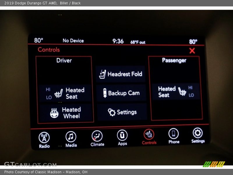 Billet / Black 2019 Dodge Durango GT AWD