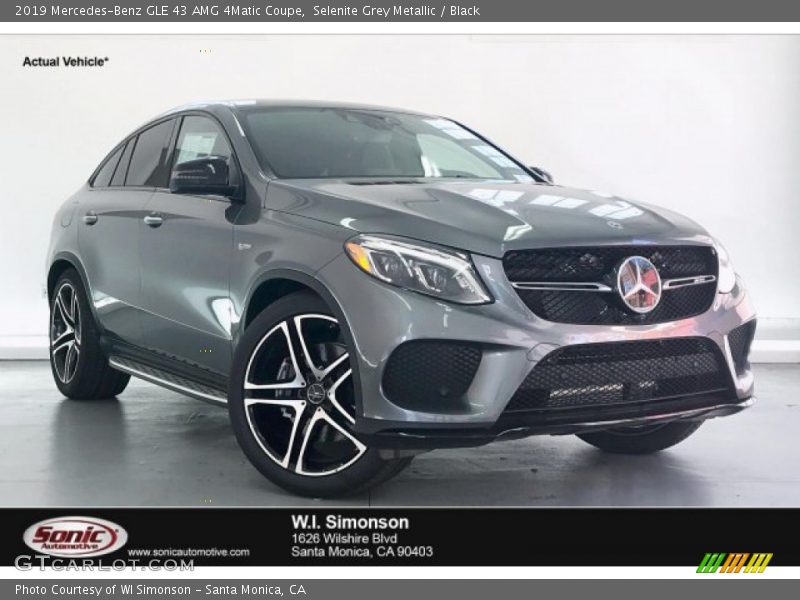 Selenite Grey Metallic / Black 2019 Mercedes-Benz GLE 43 AMG 4Matic Coupe