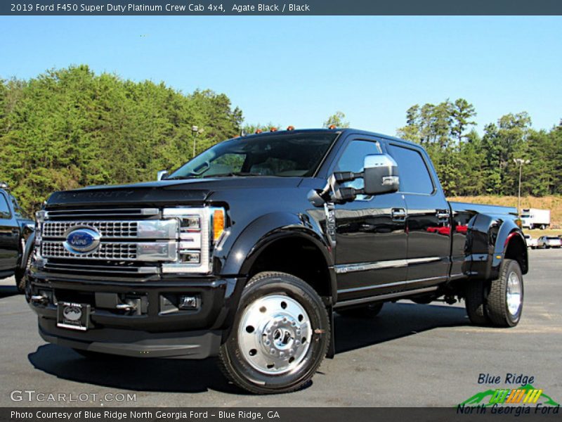 Agate Black / Black 2019 Ford F450 Super Duty Platinum Crew Cab 4x4