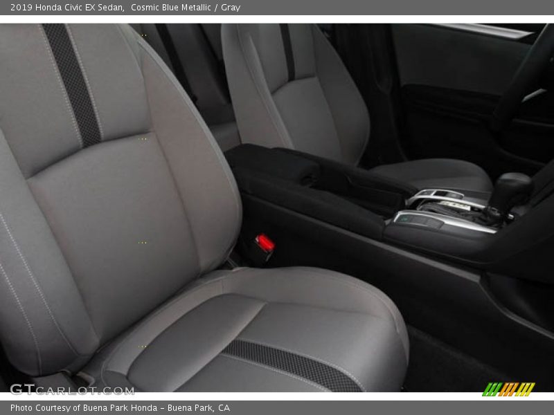 Cosmic Blue Metallic / Gray 2019 Honda Civic EX Sedan