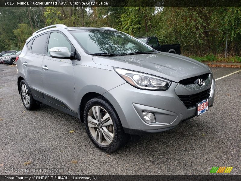 Graphite Gray / Beige 2015 Hyundai Tucson Limited AWD