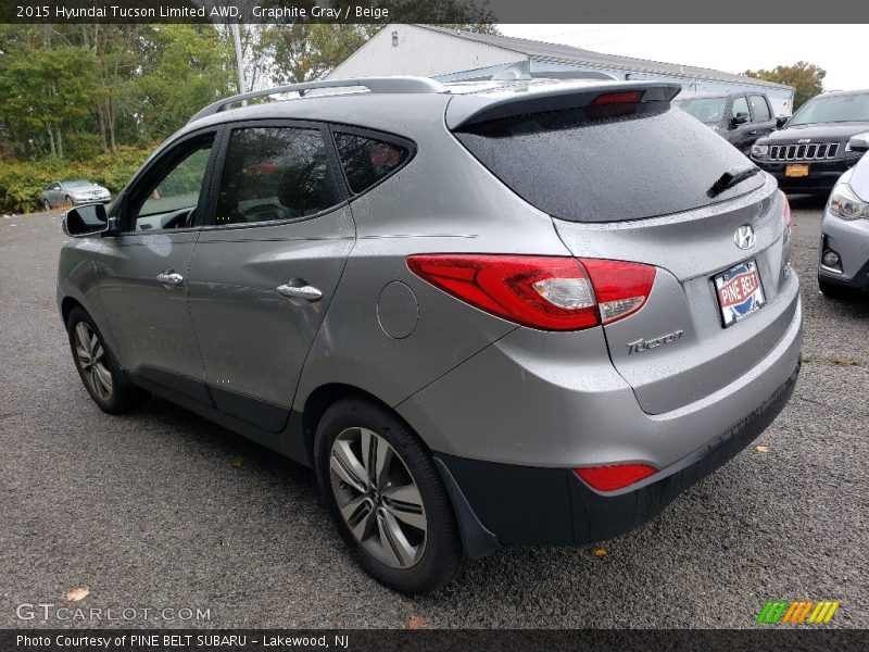 Graphite Gray / Beige 2015 Hyundai Tucson Limited AWD