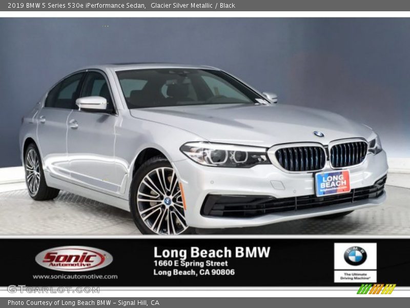 Glacier Silver Metallic / Black 2019 BMW 5 Series 530e iPerformance Sedan