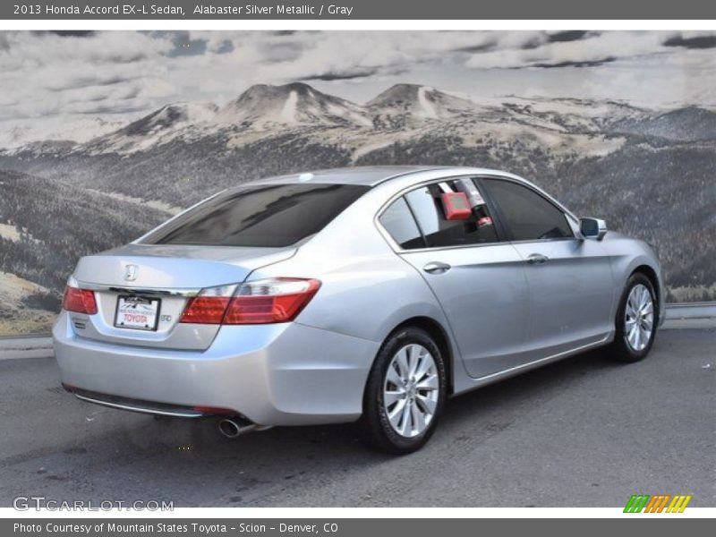 Alabaster Silver Metallic / Gray 2013 Honda Accord EX-L Sedan